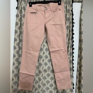 Women’s AEO American Eagle pink skinny colored denim Jean Size 10 regular EUC
